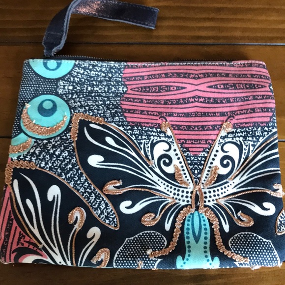 New Anthropologie Embroidered Clutch / Wristlet - Picture 2 of 4